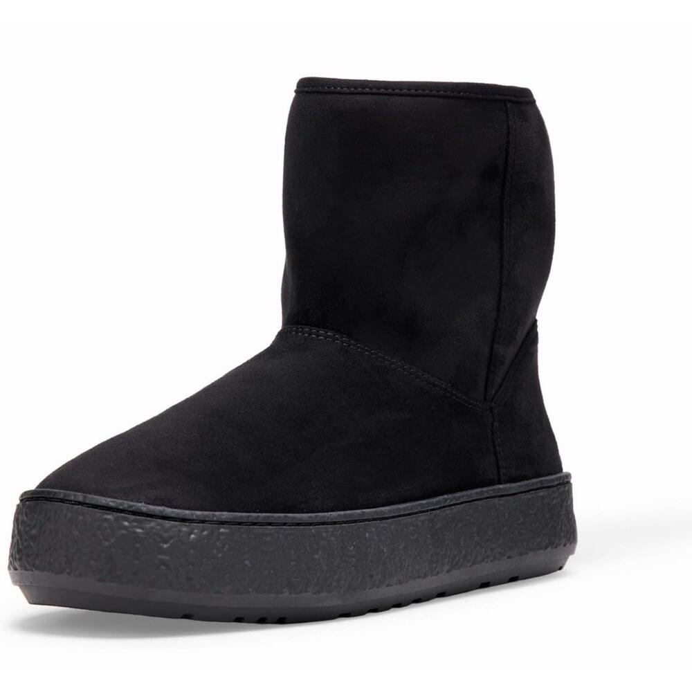 Amazon Essentials Faux Fur Lined Low Ankle Boots Black Girls 3